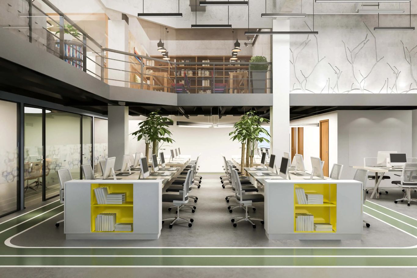Modern Office Mezzanine Interior Modern Office Mezzanine Interior